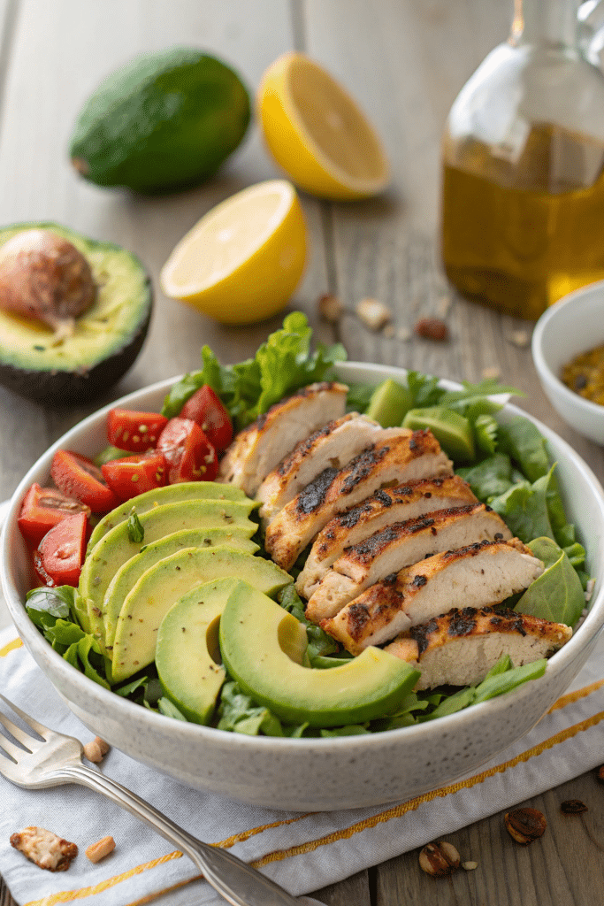 comment-pr-parer-une-salade-poulet-grill--avocat Comment préparer une salade poulet grillé avocat savoureuse