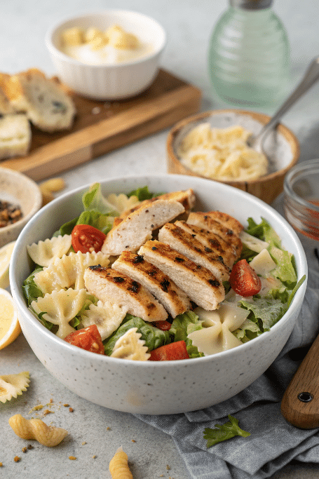 ingredients-salade-de-pates-poulet-cesar ingrédients pour salade de pâtes au poulet césar Marmiton