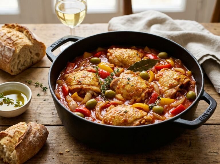 Poulet fondant à la Catalane : une recette généreuse aux saveurs méditerranéennes