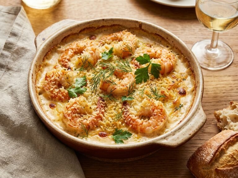 Gratin de Crevettes : La Recette Crémeuse et Gourmande