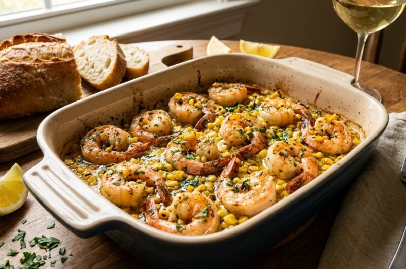 Crevettes au beurre à l'ail et maïs rôtis au four : une recette facile, gourmande et pleine de saveurs
