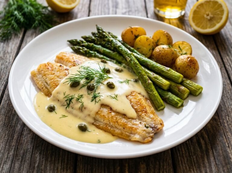 Filets de sole à la sauce citron crémeuse : une recette raffinée et facile à réaliser