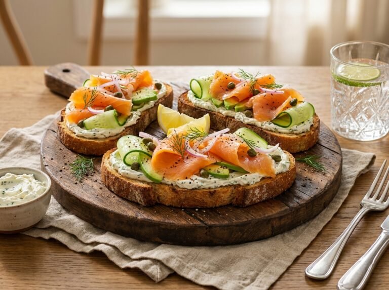 Tartines crousti-crémeuses au saumon fumé : une recette chic, rapide et savoureuse