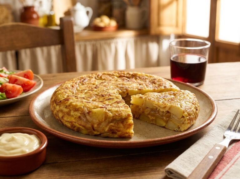 Tortilla Espagnole aux Pommes de Terre et Oignons