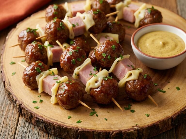 Boulettes apéritives jambon fromage