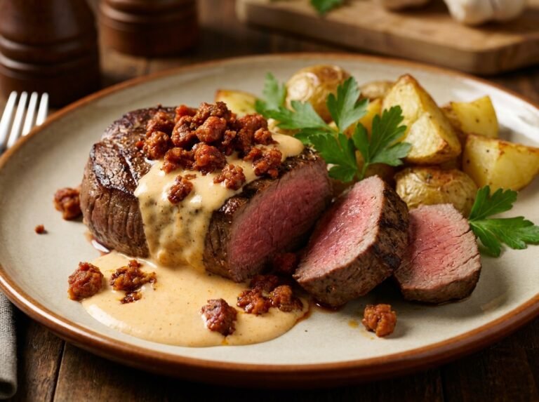 Filet Mignon de Bœuf au Chorizo et à la Crème : Une Recette Raffinée et Gourmande