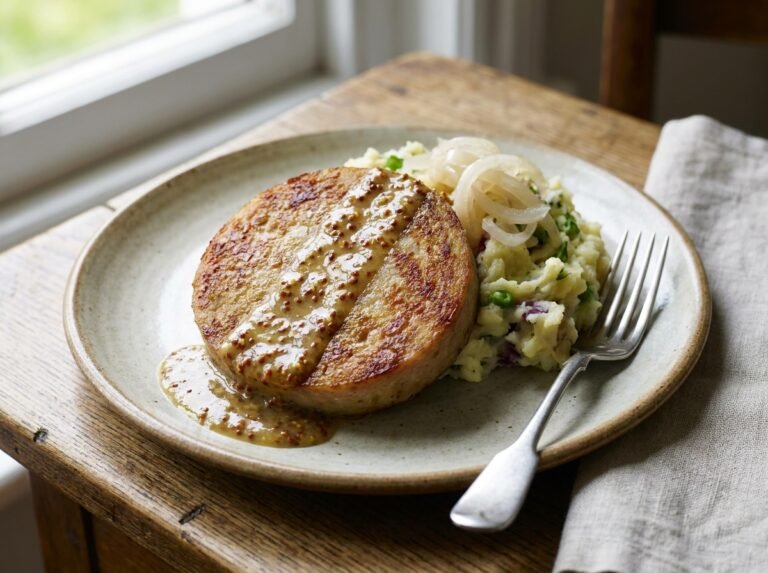 Boudin blanc à la sauce moutarde : une recette crémeuse et facile