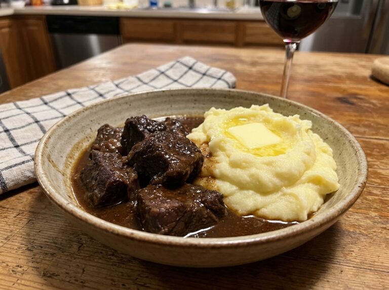 Bœuf braisé & purée maison, fondant et réconfortant