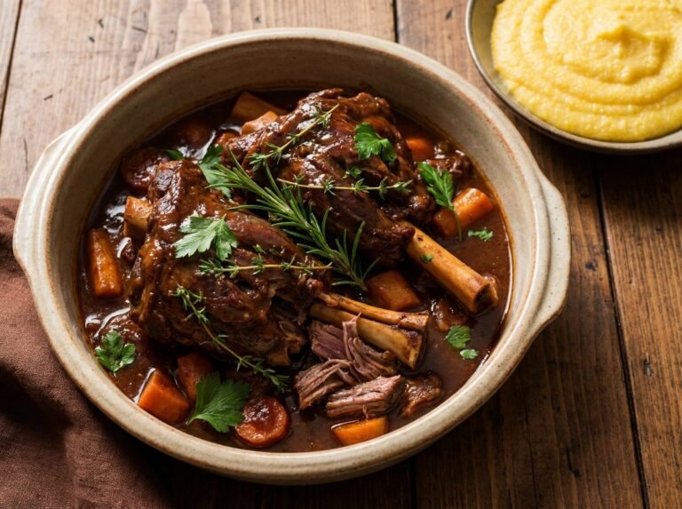 Jarrets d’agneau braisés aux herbes : une recette fondante et parfumée