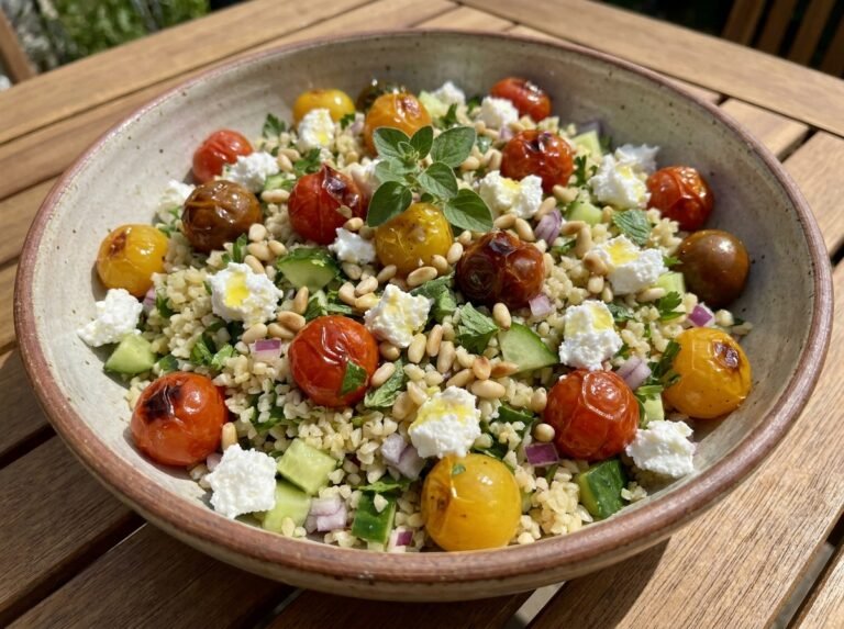 Salade de boulgour, tomates cerises et chèvre frais : une recette fraîche et gourmande