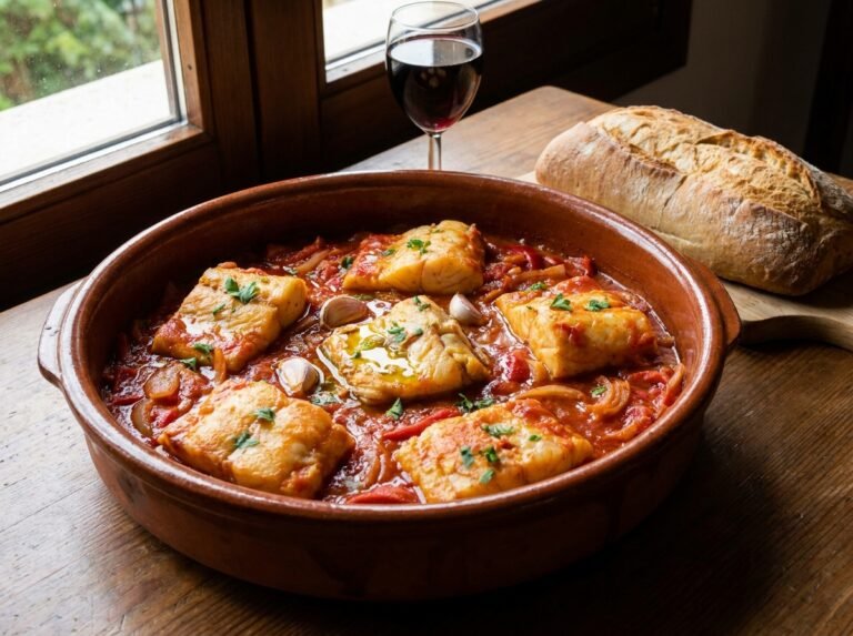 Cabillaud à la Basquaise : Recette Facile, Savoureuse et Ensoleillée