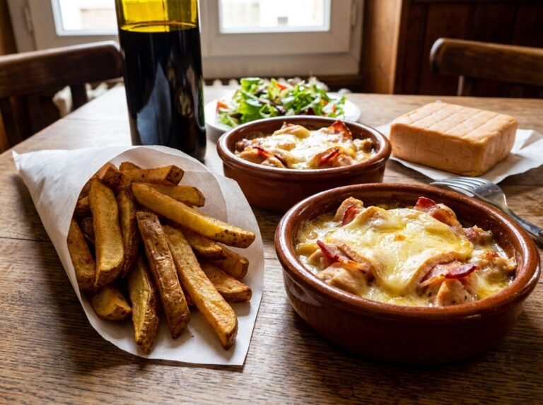 Cassolettes de Poulet au Maroilles et Frites Maison
