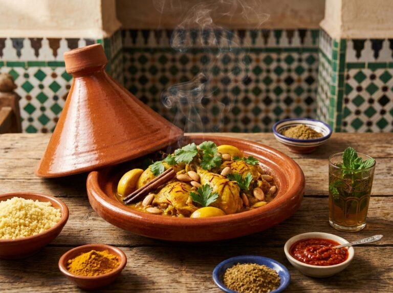 Tajine de poulet aux épices : recette marocaine parfumée et facile