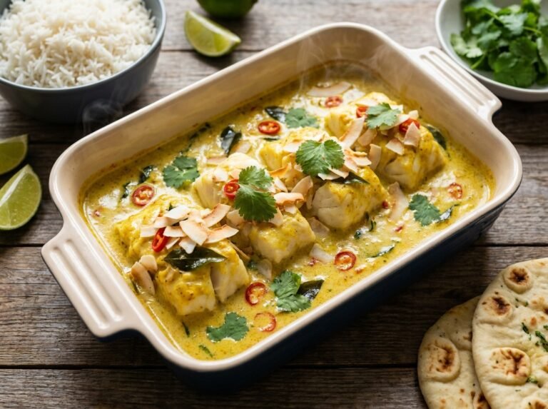 Coconut Curry Baked Cod