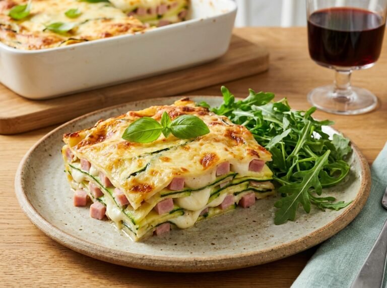 Lasagnes de courgettes au jambon & mozzarella : une recette fondante et facile