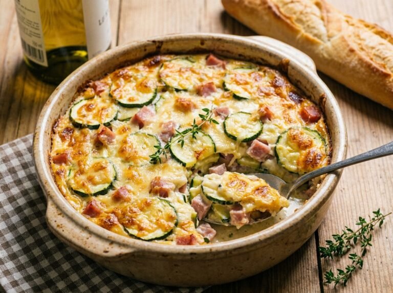 Courgettes, jambon et comté gratinés : une recette fondante et gourmande