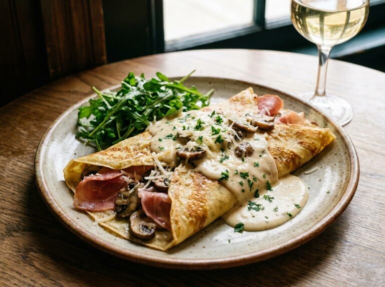 Crêpes Jambon-Champignons à la Sauce Crème : une recette gourmande et réconfortante