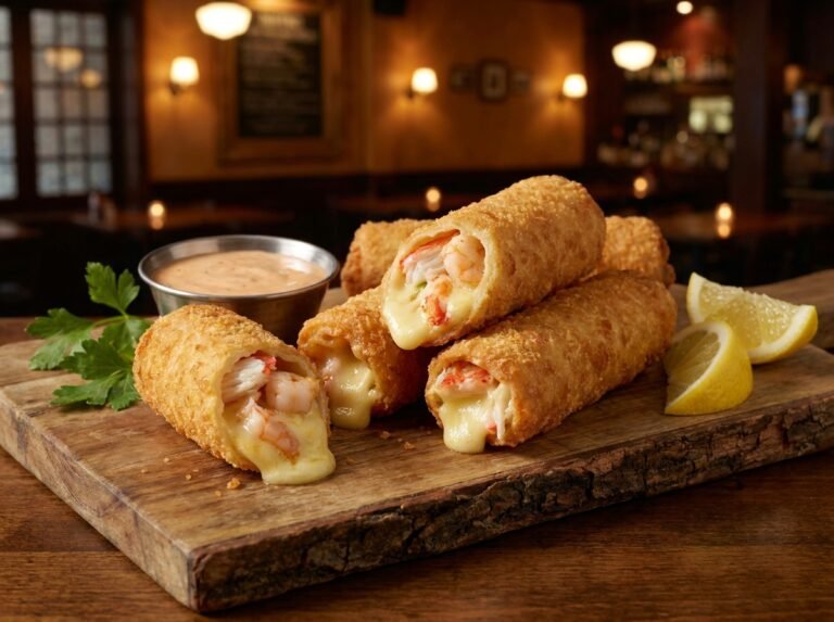 Crispy Cheesy Shrimp Seafood Rolls