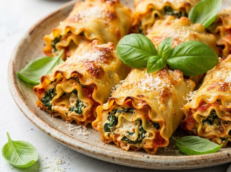 Feuilles de lasagne roulées croustillantes : recette facile et gourmande