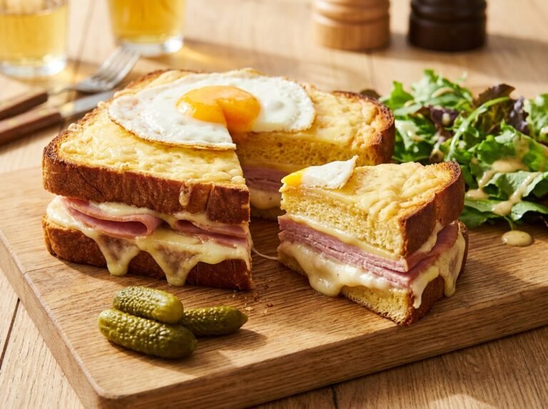 Croque-cake au jambon et au comté : une recette fondante et généreuse