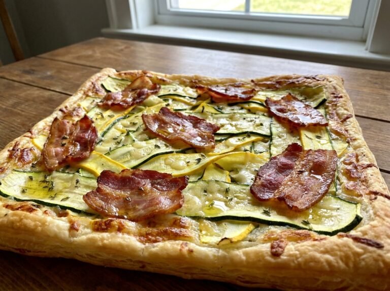 Tarte aux Courgettes et aux Lardons Croustillants Facile à Préparer