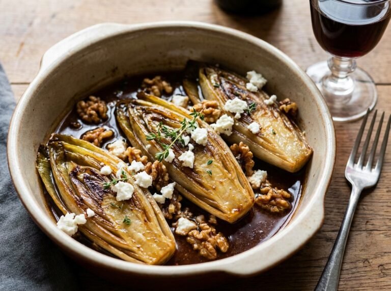 Endives braisées à la poêle : une recette simple, fondante et savoureuse
