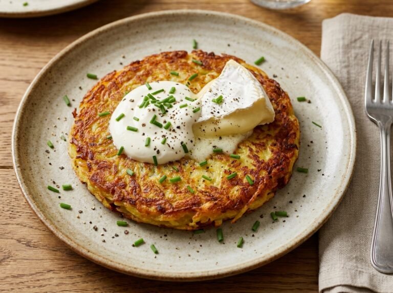 Gâteau de pommes de terre à la crème et au camembert