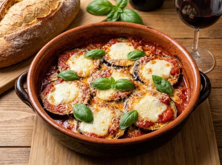 Gratin d’aubergines à l’italienne (Parmigiana) : la recette fondante et généreuse