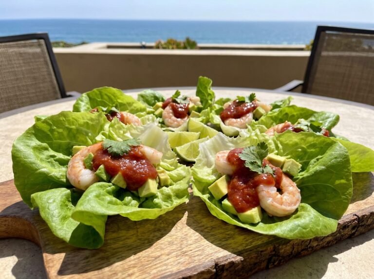 Coupelles de Laitue aux Crevettes, Avocat et Sauce Cocktail : Une Entrée Fraîche et Élégante
