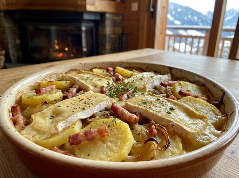 Gratin montagnard aux pommes de terre, reblochon et lardons