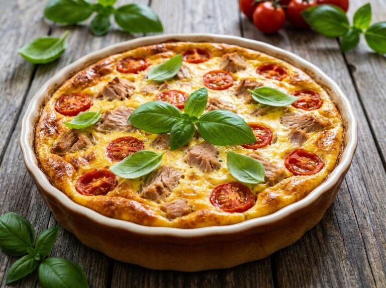 Quiche Sans Pâte au Thon et Tomate : une recette légère, facile et savoureuse