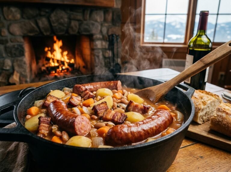 Mijoté Montagnard aux Saucisses Fumées et Lard Paysan