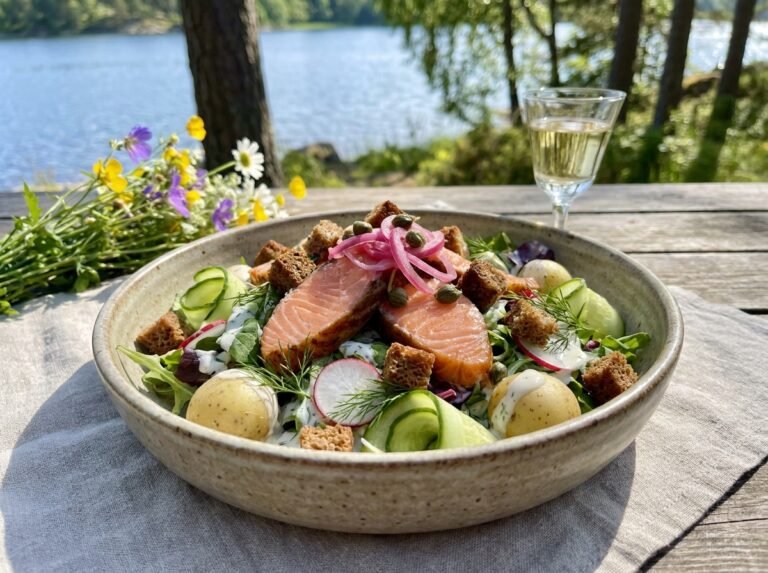 Salade Nordique d’Été au Saumon Fumé et Pommes de Terre