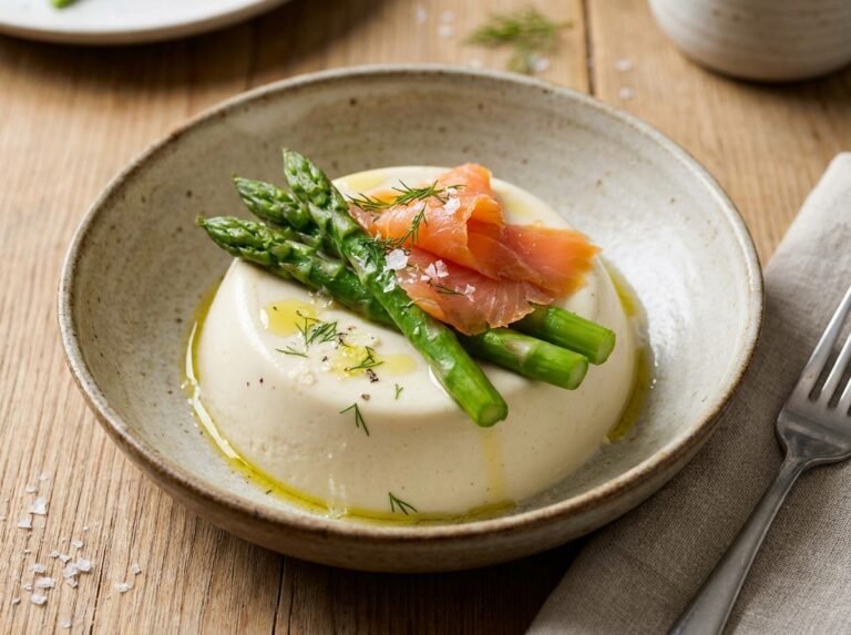 Panna cotta salée aux asperges et saumon fumé : une entrée raffinée et facile à préparer