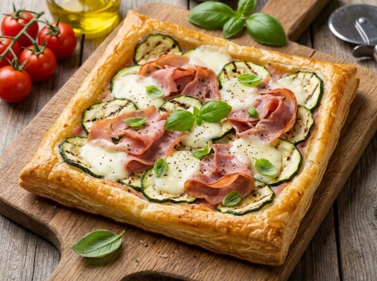 Feuilleté Courgette, Jambon & Mozzarella : une recette croustillante et fondante