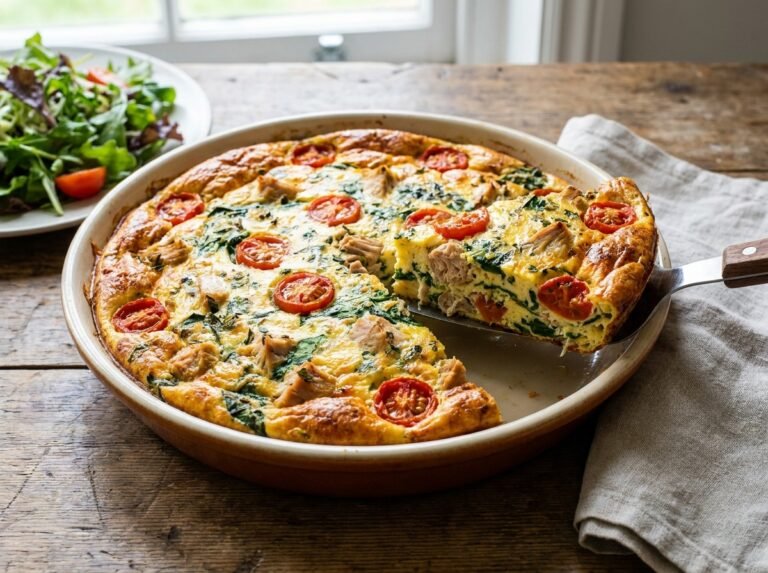 Quiche Sans Pâte au Thon et Tomate : Recette Facile, Légère et Savoureuse