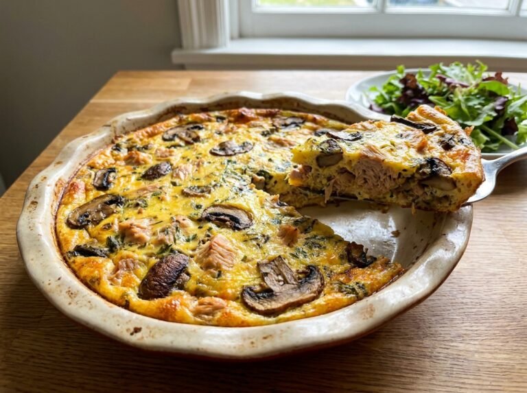 Quiche Sans Pâte au Thon et Champignons : Recette Facile et Savoureuse
