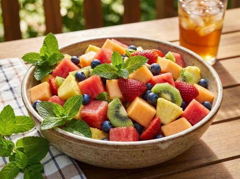 Salade de fruits à la menthe : une recette fraîche, colorée et parfumée