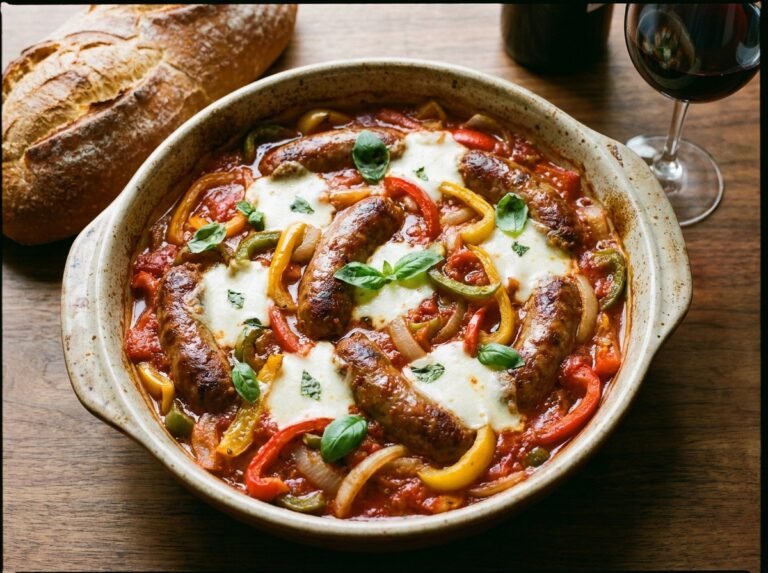 Casserole de Saucisses et de Poivrons : la recette facile, colorée et pleine de saveurs