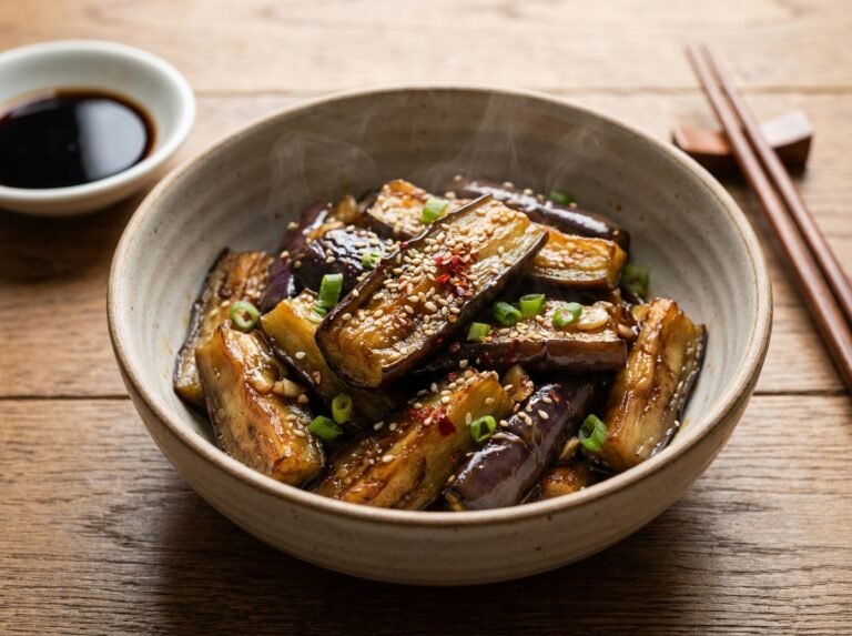 Sauté d’aubergines à la sauce soja : fondant, parfumé et facile