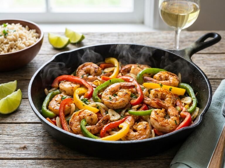 Poêlée de Crevettes aux Trois Poivrons : recette facile, rapide et colorée