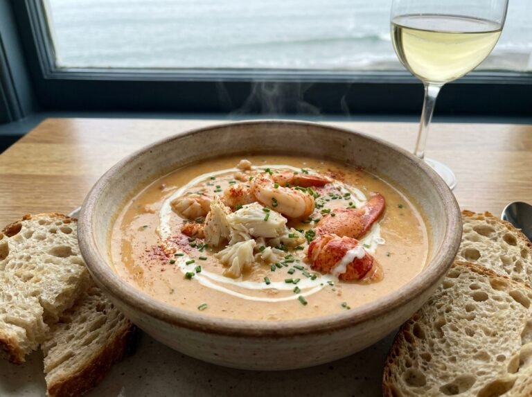 Seafood Bisque with Crab, Shrimp, and Lobster