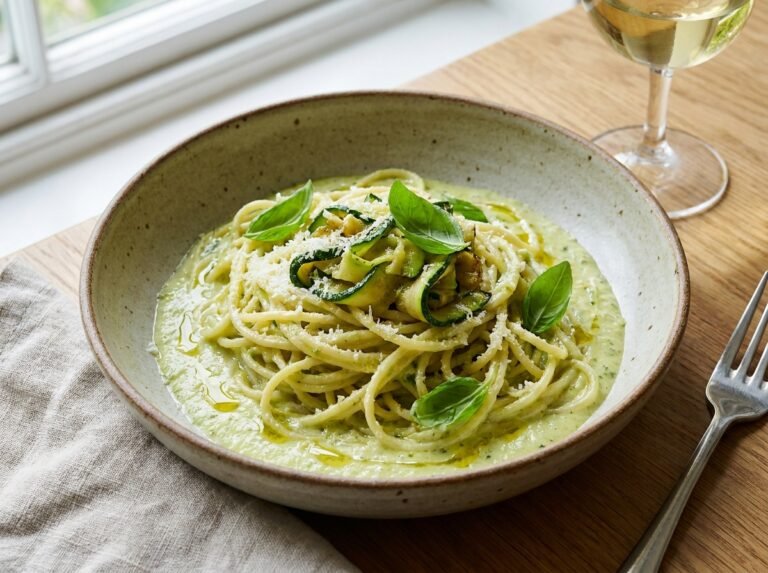Spaghetti à la Crème de Courgette