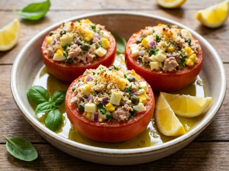 Tomates farcies au thon et œufs durs : une recette fraîche et facile
