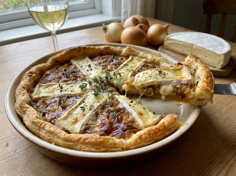 Tarte à l’Oignon et au Reblochon : Une Recette Savoyarde Gourmande et Réconfortante