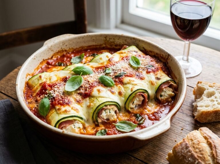 Cannellonis de courgettes au jambon et à la ricotta : recette facile et gourmande
