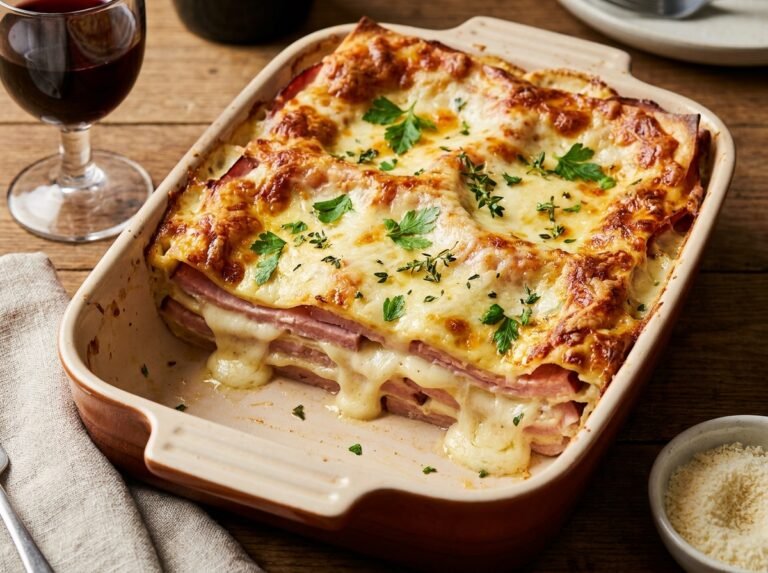 Lasagnes au jambon et fromage fondant : une recette facile et gourmande