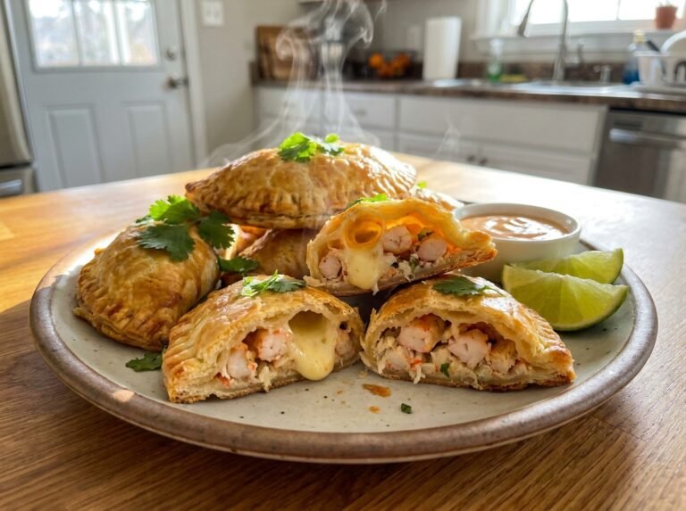 Cheesy Shrimp & Crab Stuffed Empanadas