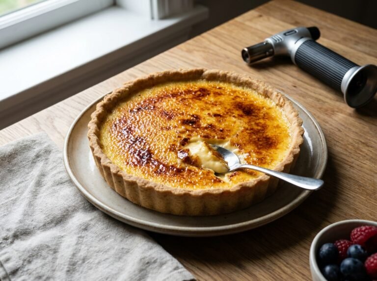 Tarte sablée crème brûlée : une recette fondante et croustillante à la fois
