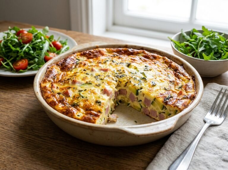 Flan de courgettes, jambon & fromage : une recette facile et gourmande